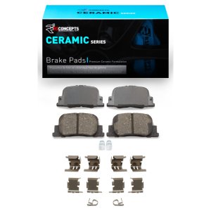 Lexus ES300 Brake Pads - Rear - R1 Concepts - R1 Ceramic Pads & Hardware Kit - `00-`10